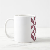 Plum Geometric Deco Cube Pattern Koffiemok (Links)