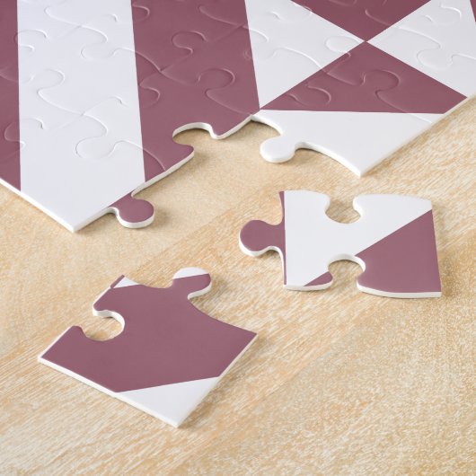 Plum Geometric Deco Cube Pattern Legpuzzel (Zijkant)