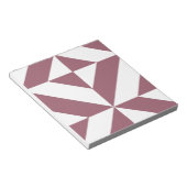 Plum Geometric Deco Cube Pattern Notitieblok (Schuin)