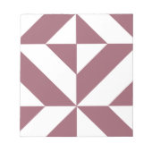 Plum Geometric Deco Cube Pattern Notitieblok (Voorkant)