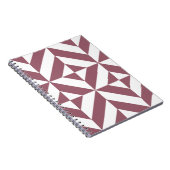 Plum Geometric Deco Cube Pattern Notitieboek (Rechterzijde)