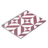 Plum Geometric Deco Cube Pattern Notitieboek (Linkerzijde)