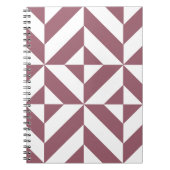 Plum Geometric Deco Cube Pattern Notitieboek (Voorkant)