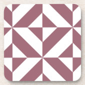 Plum Geometric Deco Cube Pattern Onderzetter (Voorkant)