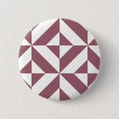 Plum Geometric Deco Cube Pattern Ronde Button 5,7 Cm (Voorkant)