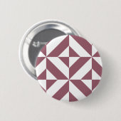 Plum Geometric Deco Cube Pattern Ronde Button 5,7 Cm (Voorkant /achterkant)
