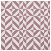 Plum Geometric Deco Cube Pattern Stof (Swatch)