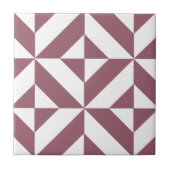 Plum Geometric Deco Cube Pattern Tegeltje (Voorkant)