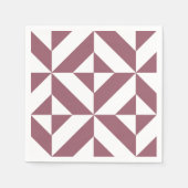 Plum Geometric Deco Pattern Servet (Voorkant)