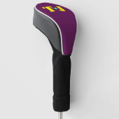 Plum gepersonaliseerd monogram golfheadcover (Schuin)