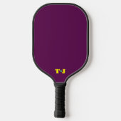 Plum gepersonaliseerd monogram pickleball paddle (Achterkant)