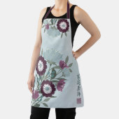 Plum gerbera madeliefje blauw bloemboeket Aziatisc Schort (Insitu)