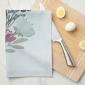 Plum gerbera madeliefje blauw bloemboeket Aziatisc Theedoek (Quarter Fold)