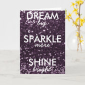 Plum Glitter Dream Sparkle Shine Kaart (Gele Bloem)