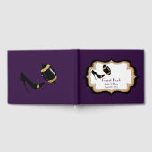 Plum Gold en Black Football Thmed Wedding Gastenboek (Volledig)