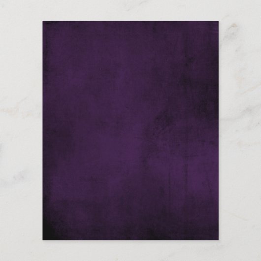 Plum & Gold Regal Wedding Invitation Budget Flyer (Achterkant)