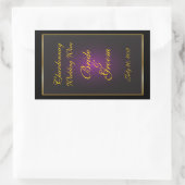 Plum & Gold Wedding Wine Label Sticker (Tas)
