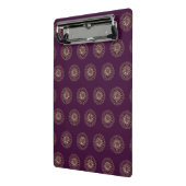 Plum | Golden Zinnia Flower Medallions Mini Klembord (Angled2)