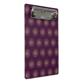 Plum | Golden Zinnia Flower Medallions Mini Klembord (Schuin)