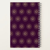 Plum | Golden Zinnia Flower Medallions Notitieboek (Achterkant)