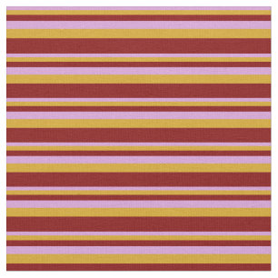 Plum, Goldenrod en Maroon Colored Pattern Stof