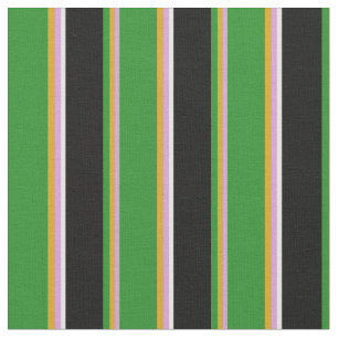 Plum, Goldenrod, Forest Green, Black & White Stof