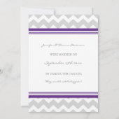 Plum Gray Chevron Foto Elopement Aankondiging (Achterkant)