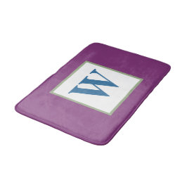 Plum Green Blue-monogram Badmat