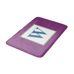 Plum Green Blue-monogram Badmat
