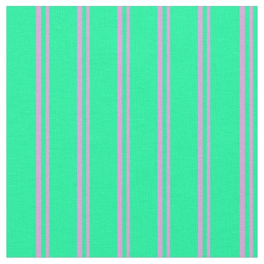 Plum & Green Colored Lines Pattern Stof (Close Up)