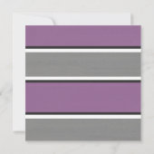 Plum Grey and White Stripes Kaart (Achterkant)