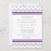 Plum Grey Chevron Rehearsal Dinner Party Kaart (Achterkant)