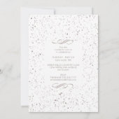 Plum Grey Glitter Elegant Script Afstuderen Kaart (Achterkant)