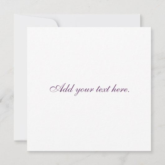 Plum Grey Wedding Invitation Monogram Floral Kaart (Achterkant)