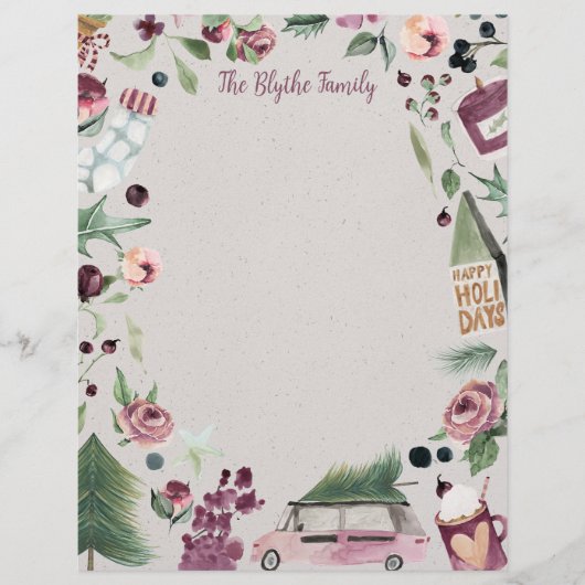 Plum Happy kerstbrief Briefhoofd (Voorkant)