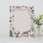 Plum Happy kerstbrief Briefhoofd (Staand voorkant)