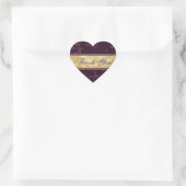 Plum Hearts Dank u Sticker / Seal (Tas)