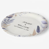 Plum Herfst Lente Zomer Lavendel Sage Bruiloft Papieren Bordje (Gekanteld)