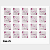 Plum hibiscus bruiloft sticker (Vel)