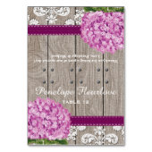 Plum Hydrangea DIY Tent Place Card Kaart (Voorkant)