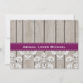 Plum Hydrangea Mason Jar Vrijgezellenfeest Kaart (Achterkant)