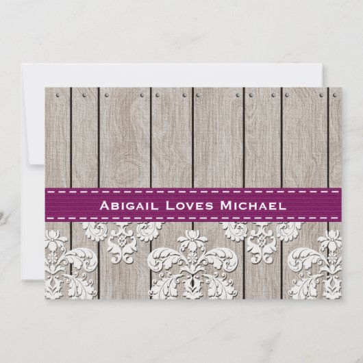 Plum Hydrangea Mason Jar Vrijgezellenfeest Kaart (Achterkant)