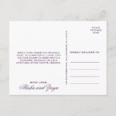 Plum Indian Paisley Bedankt Briefkaart (Achterkant)