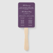 Plum Indian Paisley Wedding Programme Handwaaier (Achterkant)