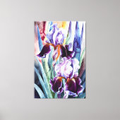 *~* PLUM Iris Bloem Artsy Iris Schilderen AP84 Canvas Afdruk (Voorkant)