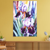 *~* PLUM Iris Bloem Artsy Iris Schilderen AP84 Canvas Afdruk (Insitu (Woonkamer))