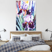 *~* PLUM Iris Bloem Artsy Iris Schilderen AP84 Canvas Afdruk (Insitu (Slaapkamer))