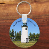 Plum Island Lighthouse, MA Sleutelhanger (Voorkant)