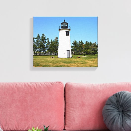 Plum Island Lighthouse, MA Wrapped Canvas (Insitu (Woonkamer))