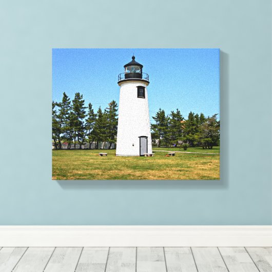 Plum Island Lighthouse, MA Wrapped Canvas (Insitu (Houten vloer))